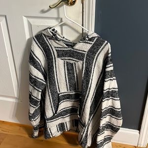 White and Black Baja hoodie